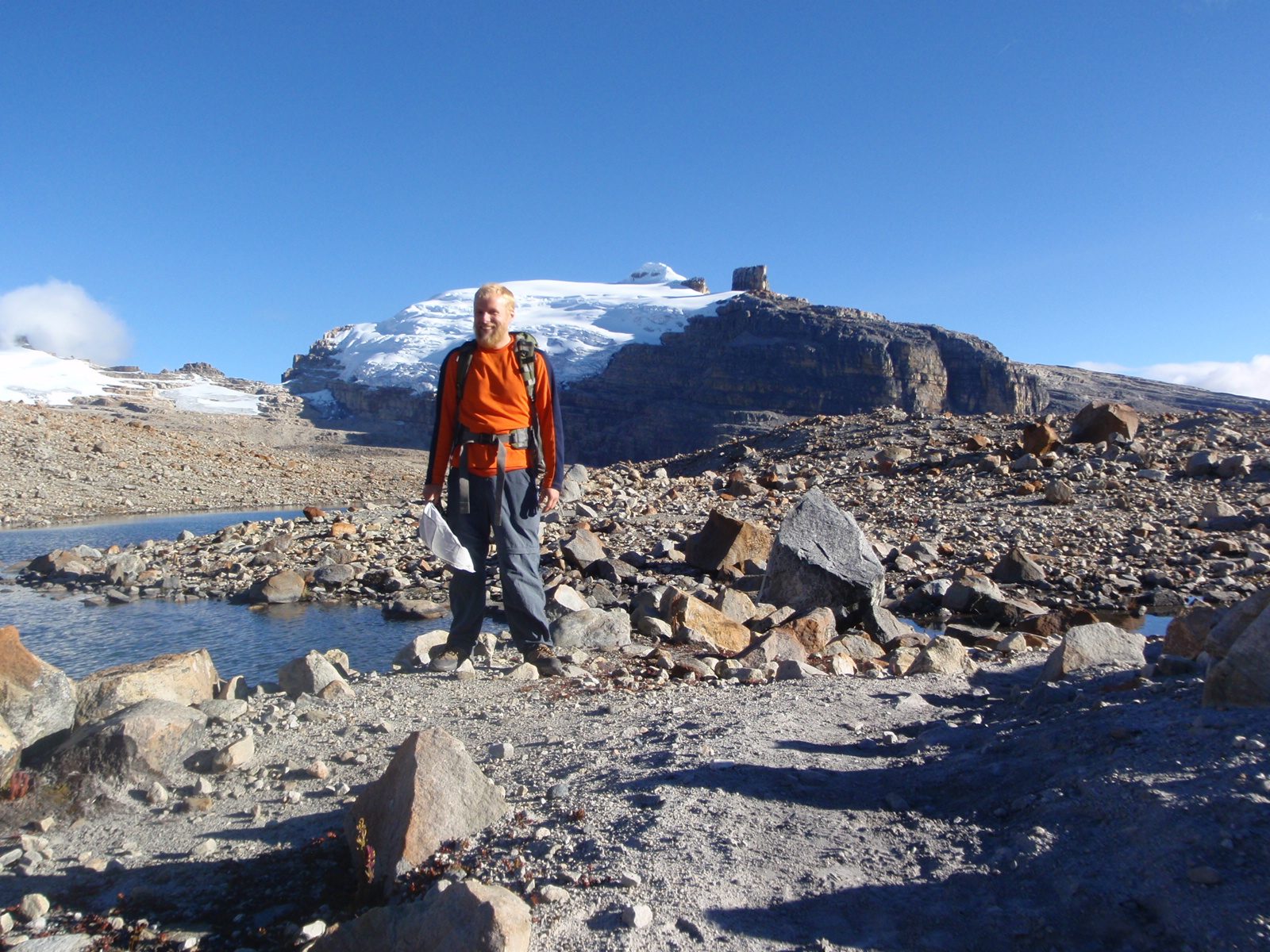 John, with Pan De Azucar, El Pulpito Del Diablo and Laguna Granda De Las Sierras in the...