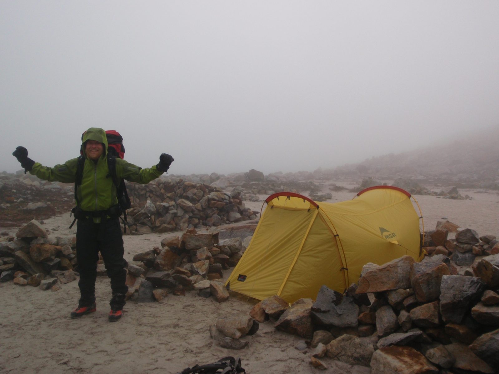 John, happy to be doing something besides sitting in his tent.