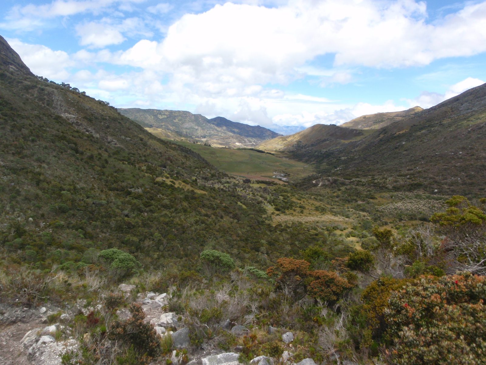 Now we have rounded the left-hand bend in the valley and we can see further down, to where...