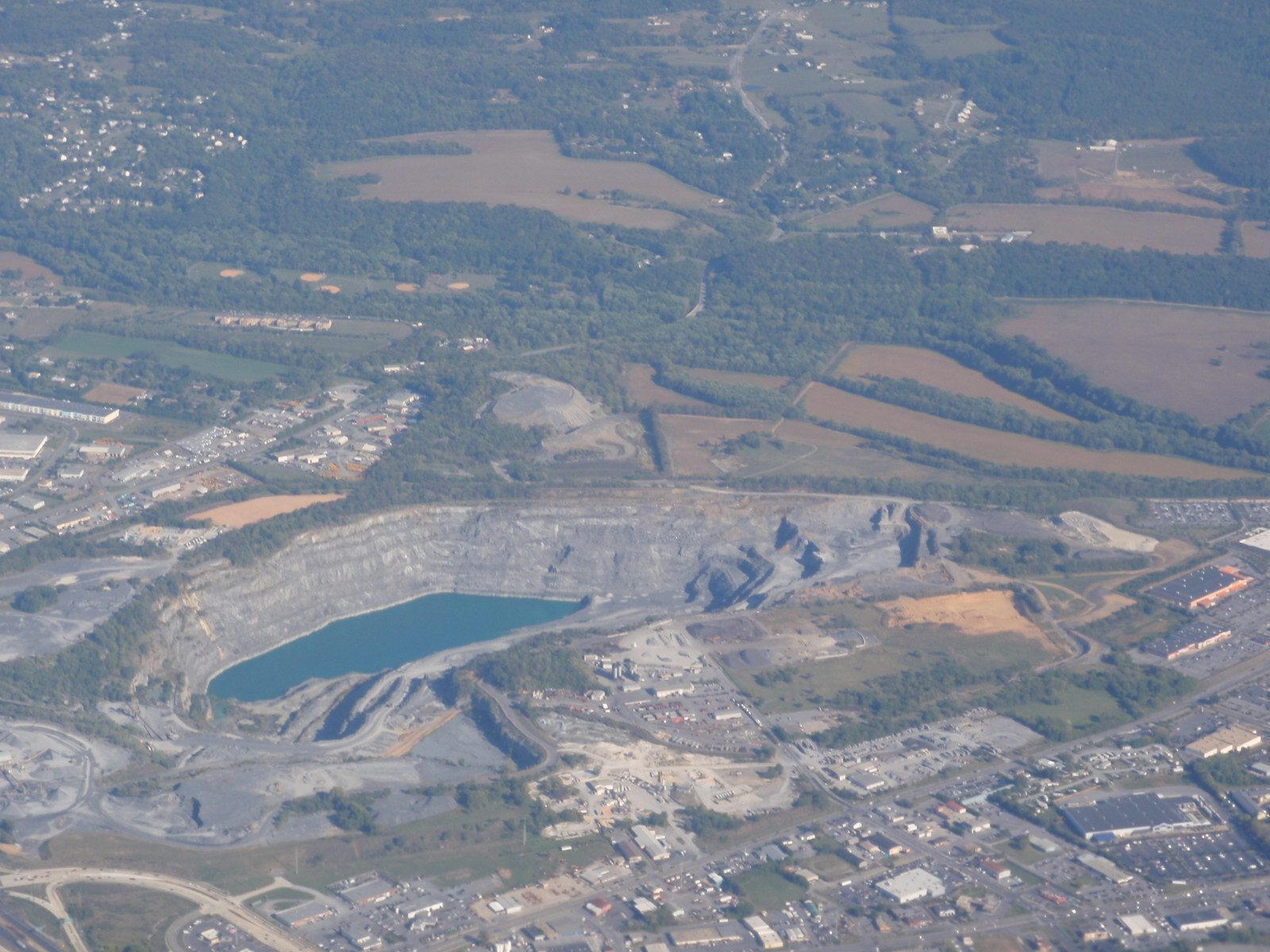 Flying into D.C. I spotted a beautiful strip mine. They should make it into a beach or lake for...