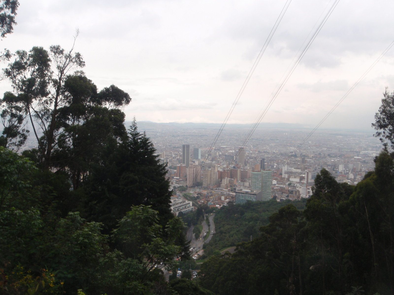 Riding the funicular to the top of Monserrate.