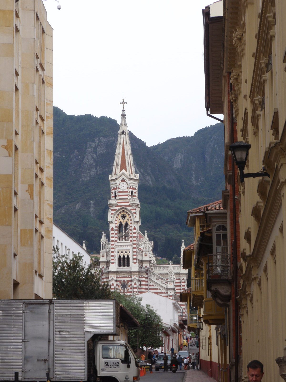 It looks like a church in pajamas! Sort of reminds me of that famous church in Florence...