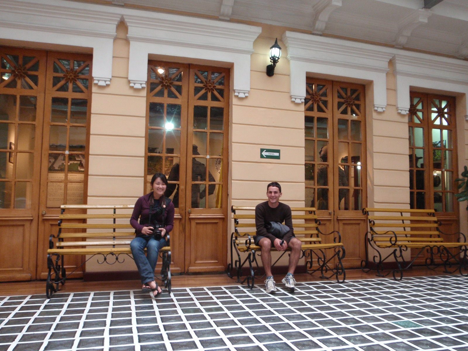 Monica and Vinnie at the Military / Police Museum.