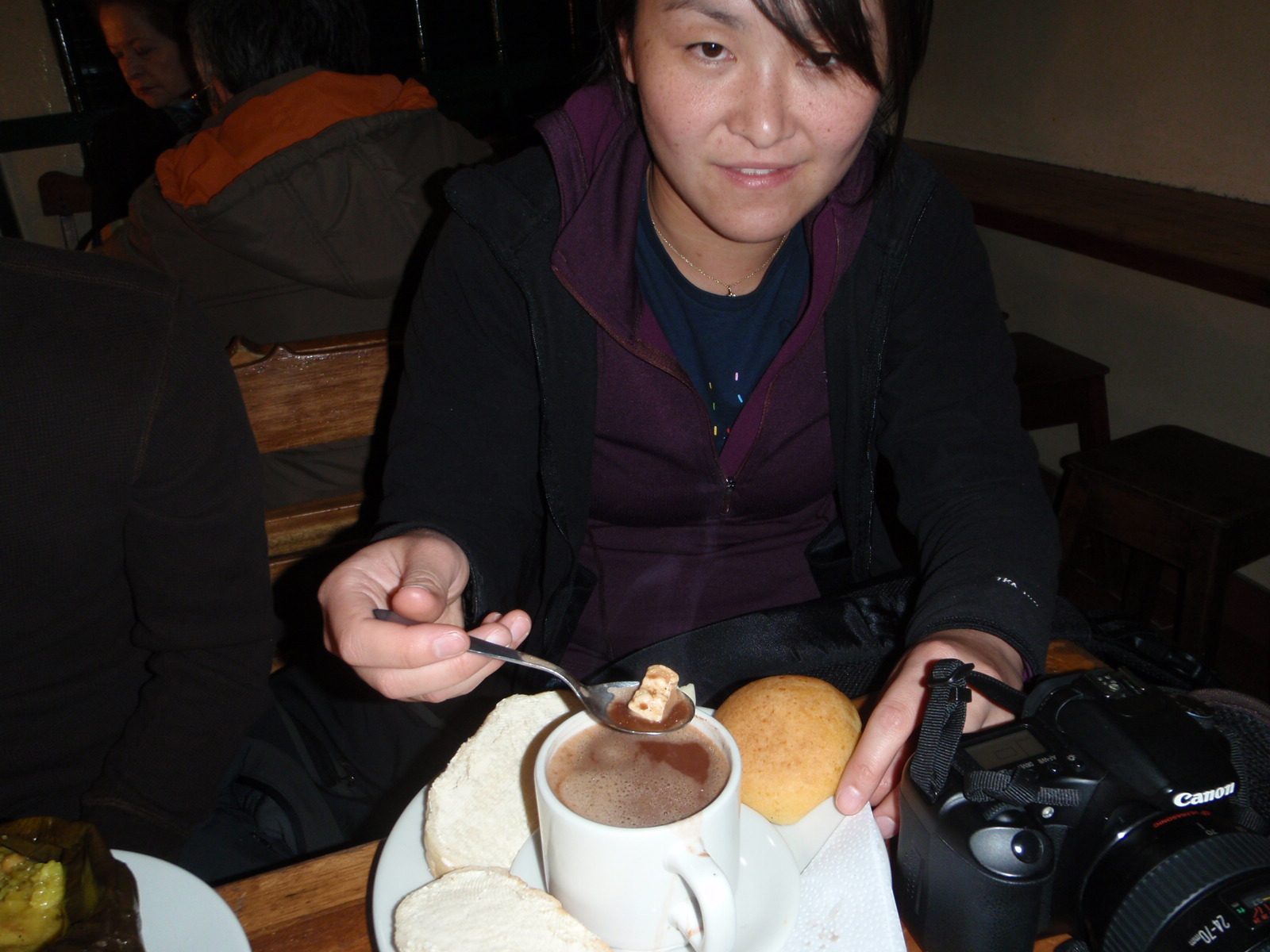 In Colombia, the locals enjoy their hot chocolate with cheese in it. They also enjoy everything...