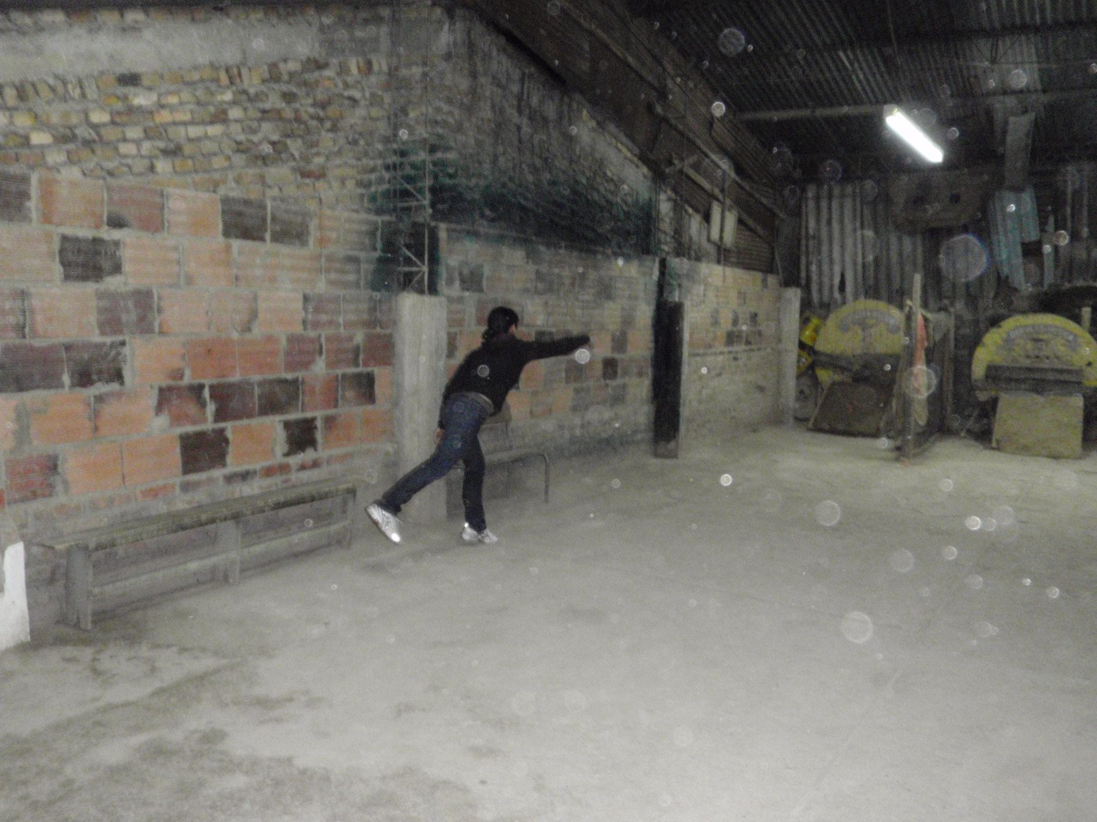 Monica, throwing iron at TNT.