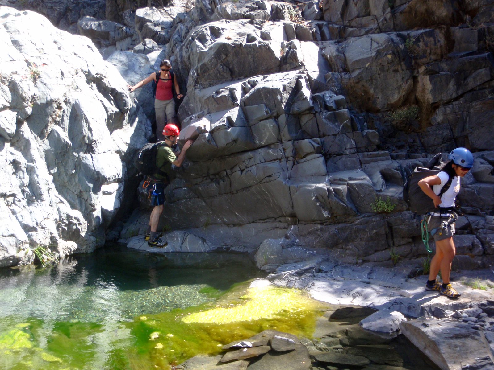 Chris, trying to stay out of a pool of frog soup.
