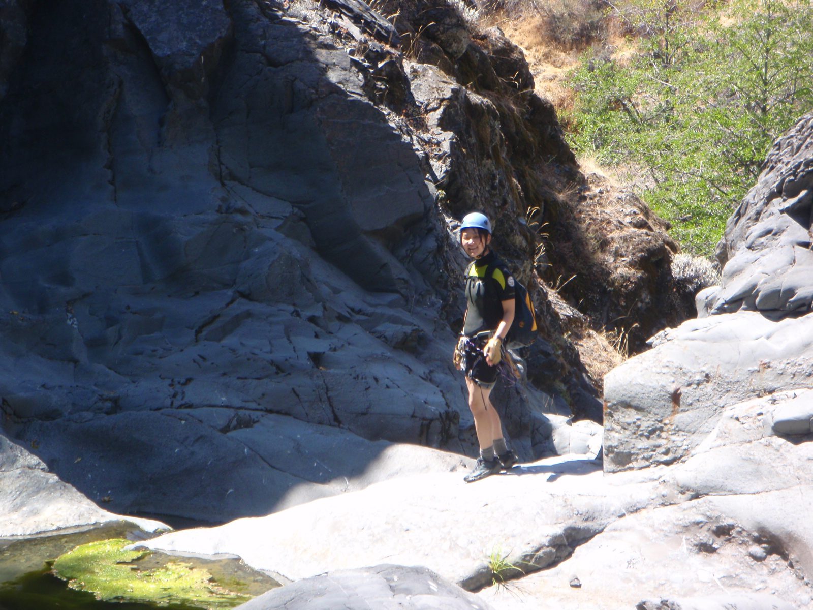 Monica, shortly before the first rappel.