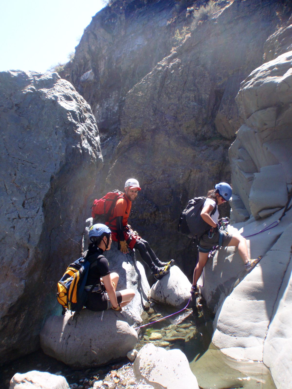 Just hanging out at the top of a pretty 65 foot waterfall.
