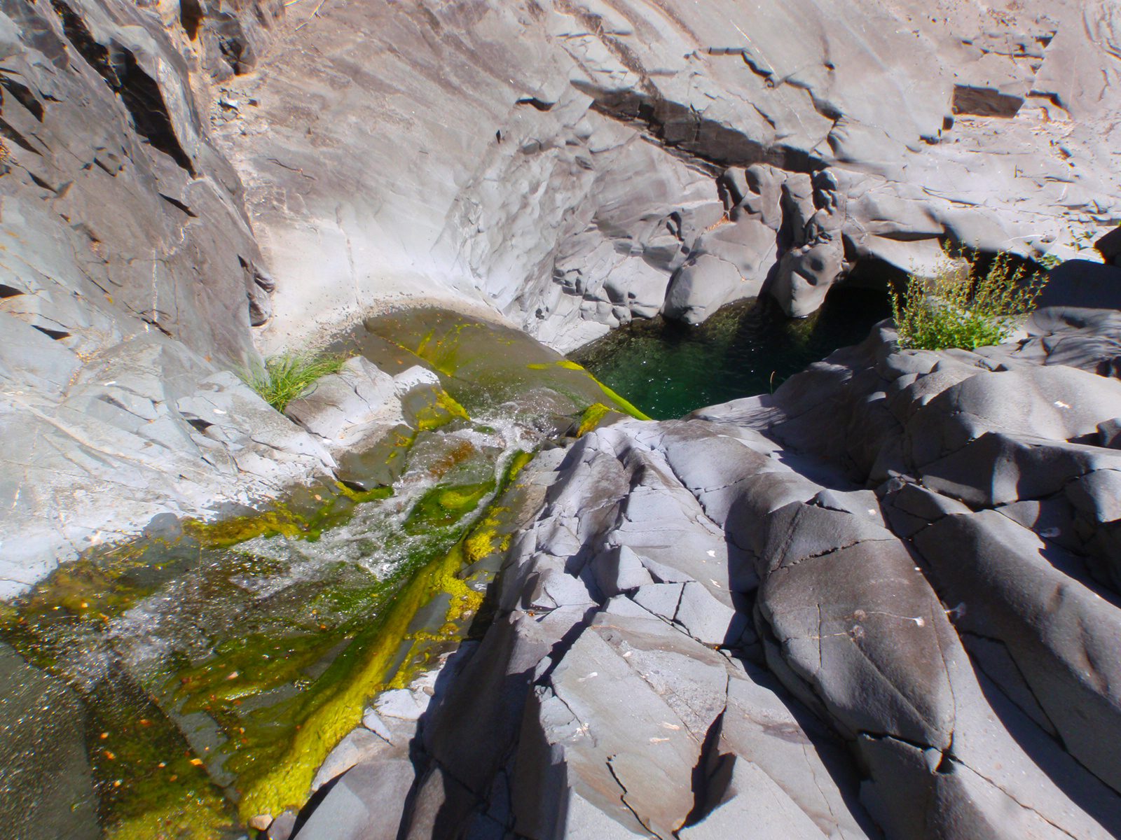 Third drop (65 feet) to a pleasant little swimming hole.