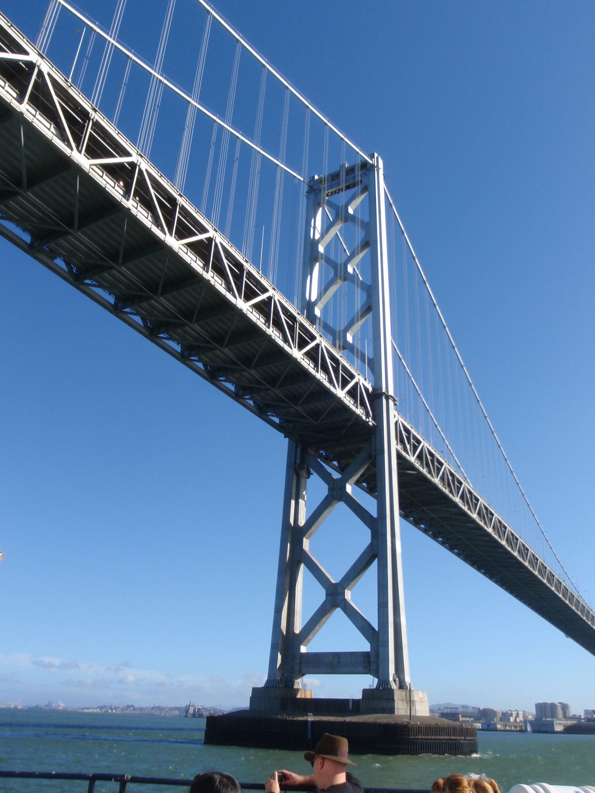 This also meant that we got to see the Bay Bridge up close from the water. Here's the old part...