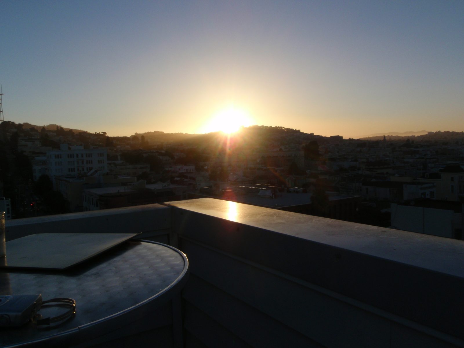 Sunset on our barbecue.