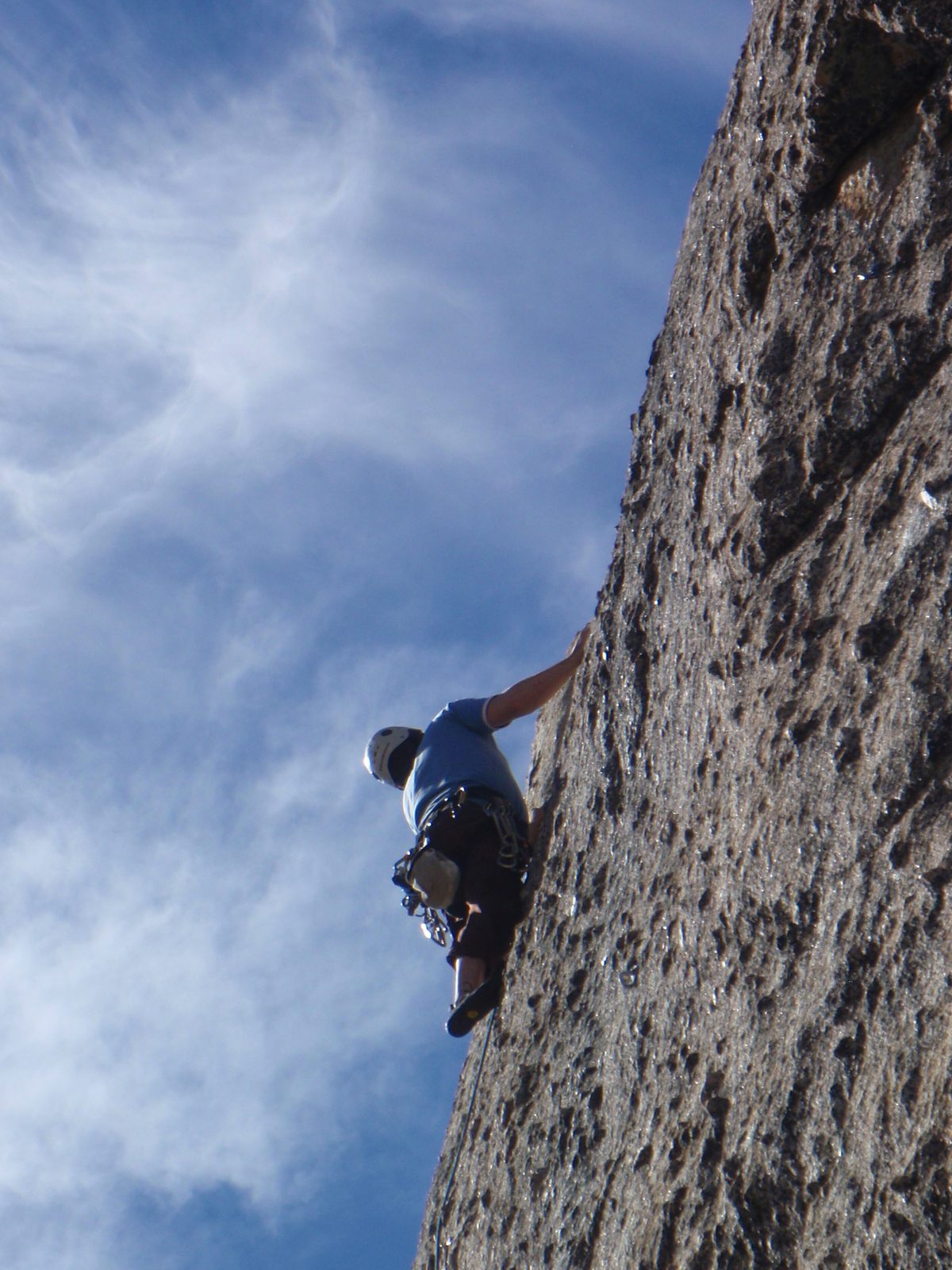 Jeff leading a 5.8 at Chipmunk Flat.