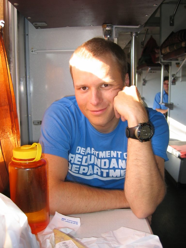 28-hour train ride back.  Hour: 1. Mood: content.