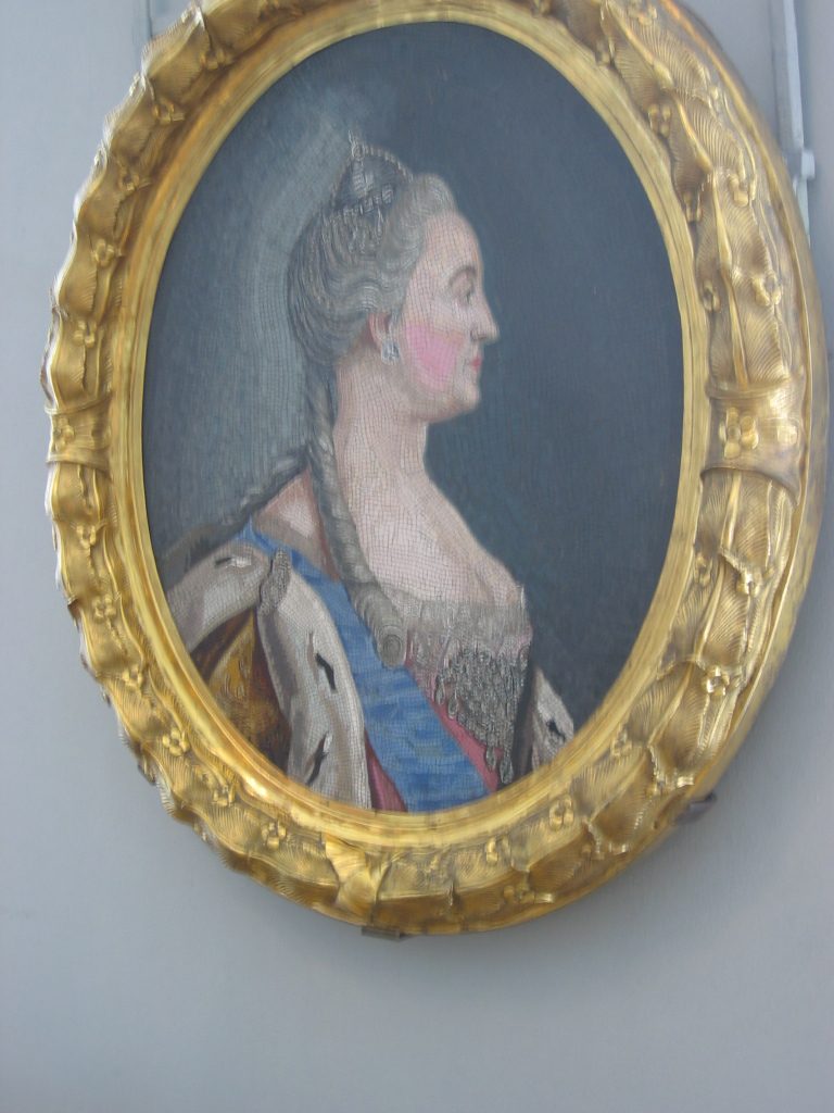 I thought this portrait of Catherine II (I think) was pretty neat.  It's actually a mosaic.
