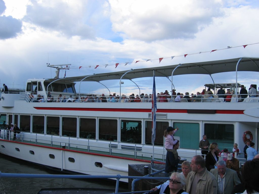 My river boat.  I listened to 2 hours of extremely bad American music (think renditions of Beach...