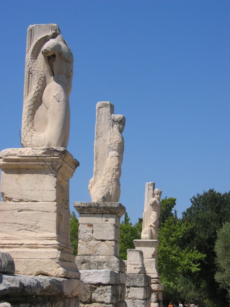 In the agora in Athens.