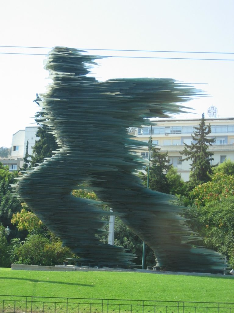 Statue in downtown Athens (no motion blur).