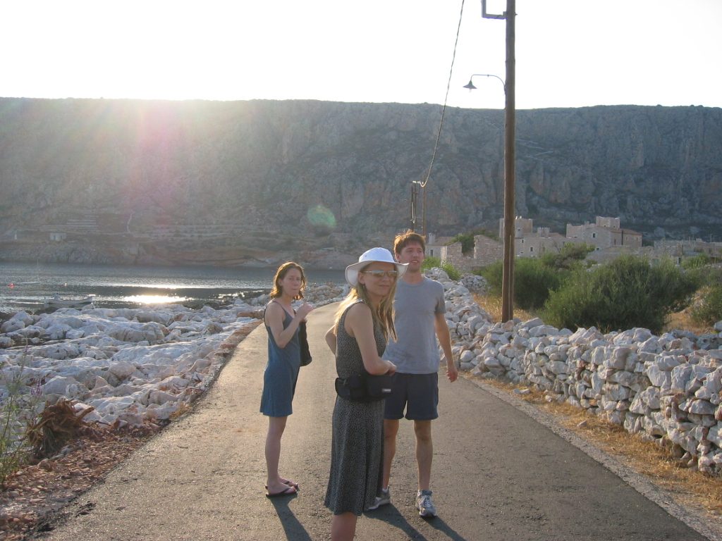Alison Clea and Nick in the southern Mani.