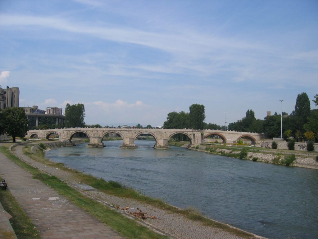 13th century stonge bridge in Skopje, Macedonia.