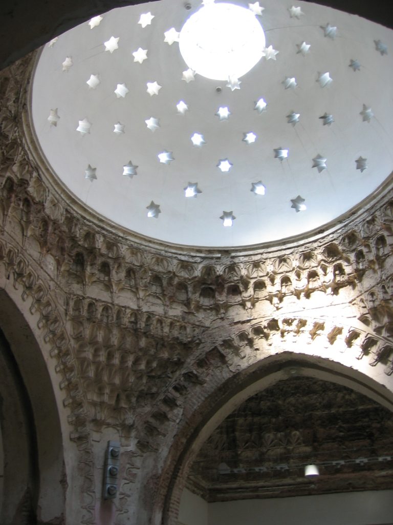 Roof of one of the galleries in one of the Turkish-baths-turned-art-galleries.