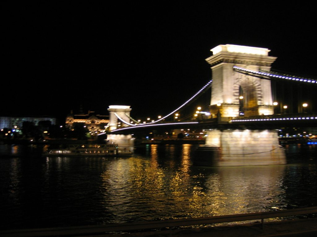 Chain bridge across the Danube.