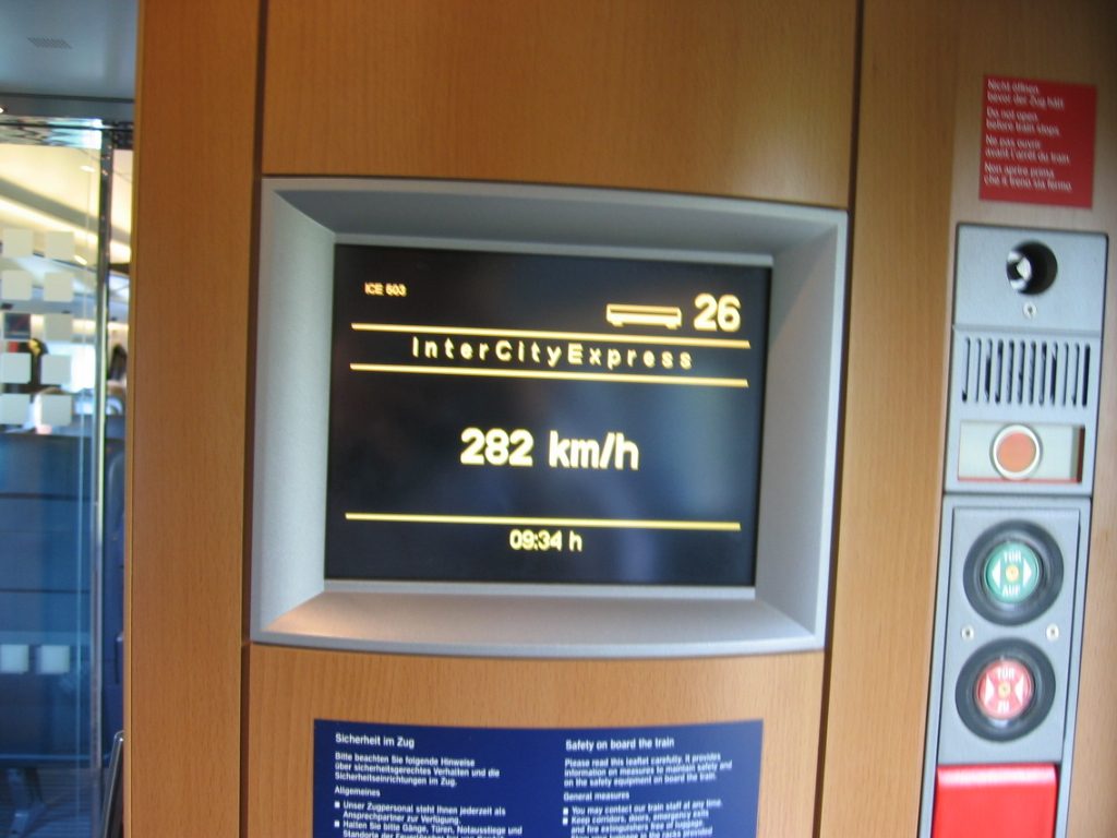 German trains are fast :).