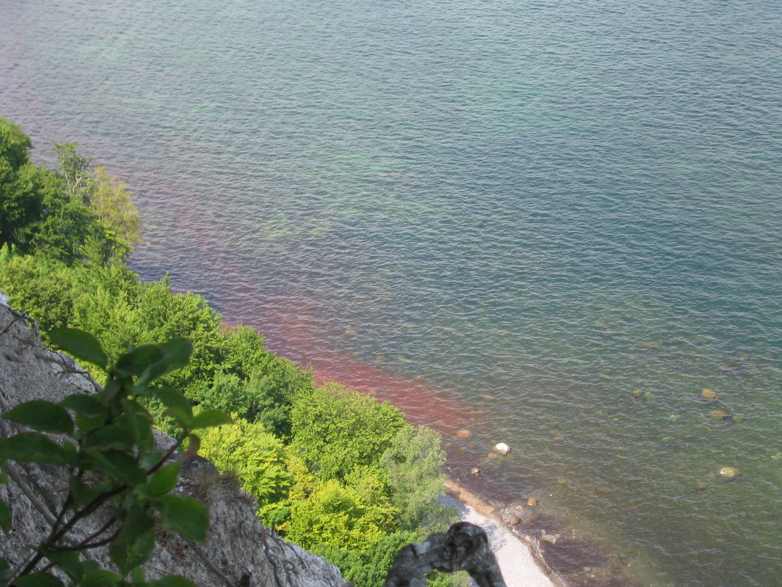The Baltic Sea, as viewed from chalk bluffs in the Jasmund National Park near Ruegen.