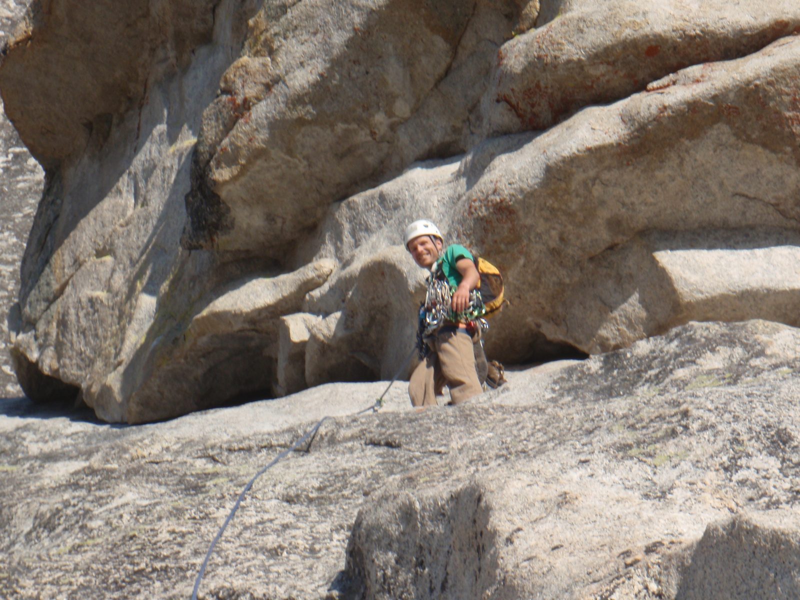 John leading the first pitch of Northwest Books (5.6) on the northwest face of Lembert Dome.