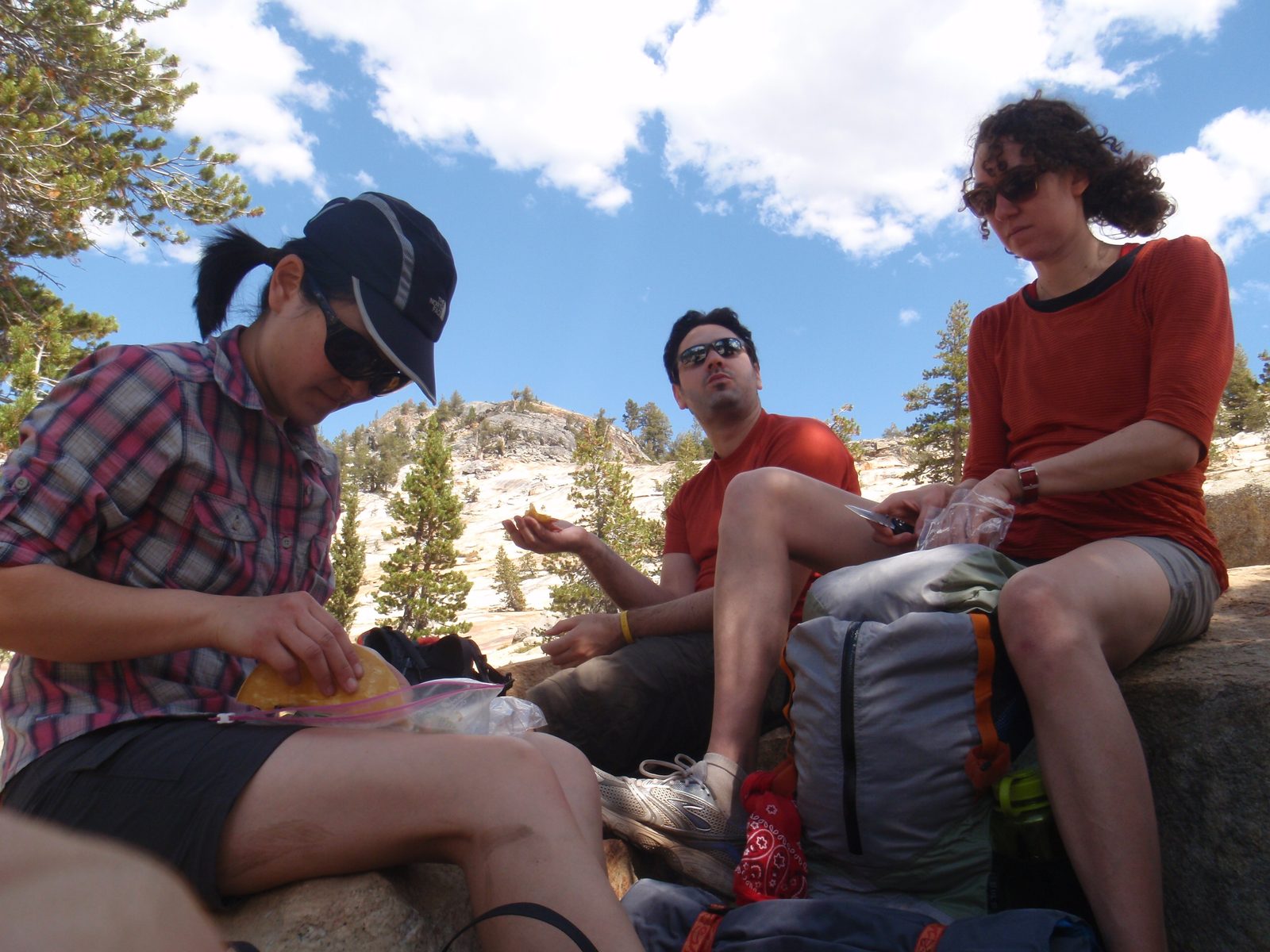 Stopping for lunch near Glen Aulin, about 6 miles in.