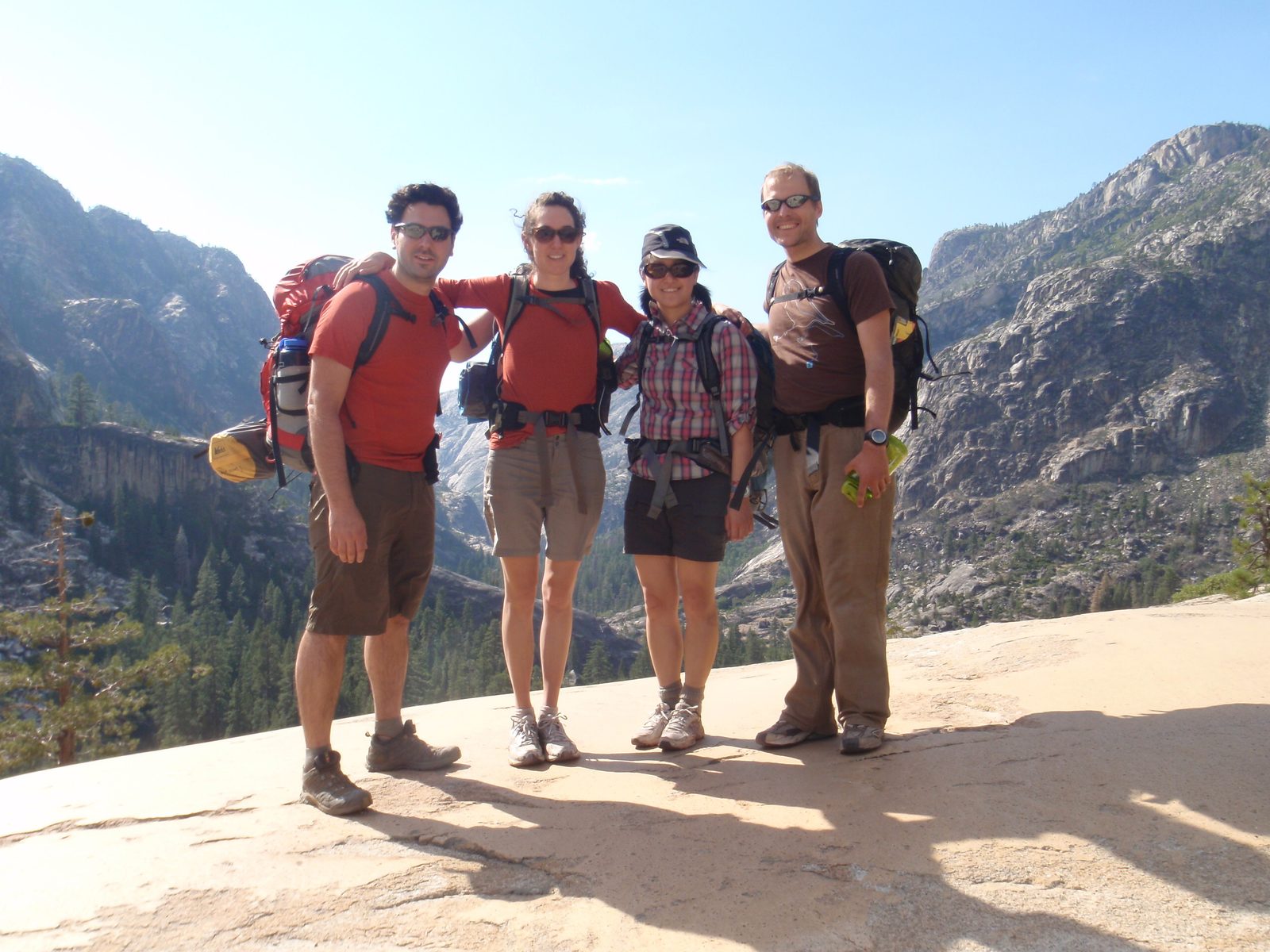 The whole gang, taken by a friendly hiker we met at the falls overlook.