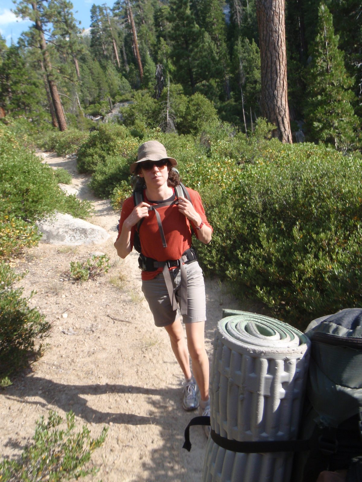 Mel, pulling up the rear.