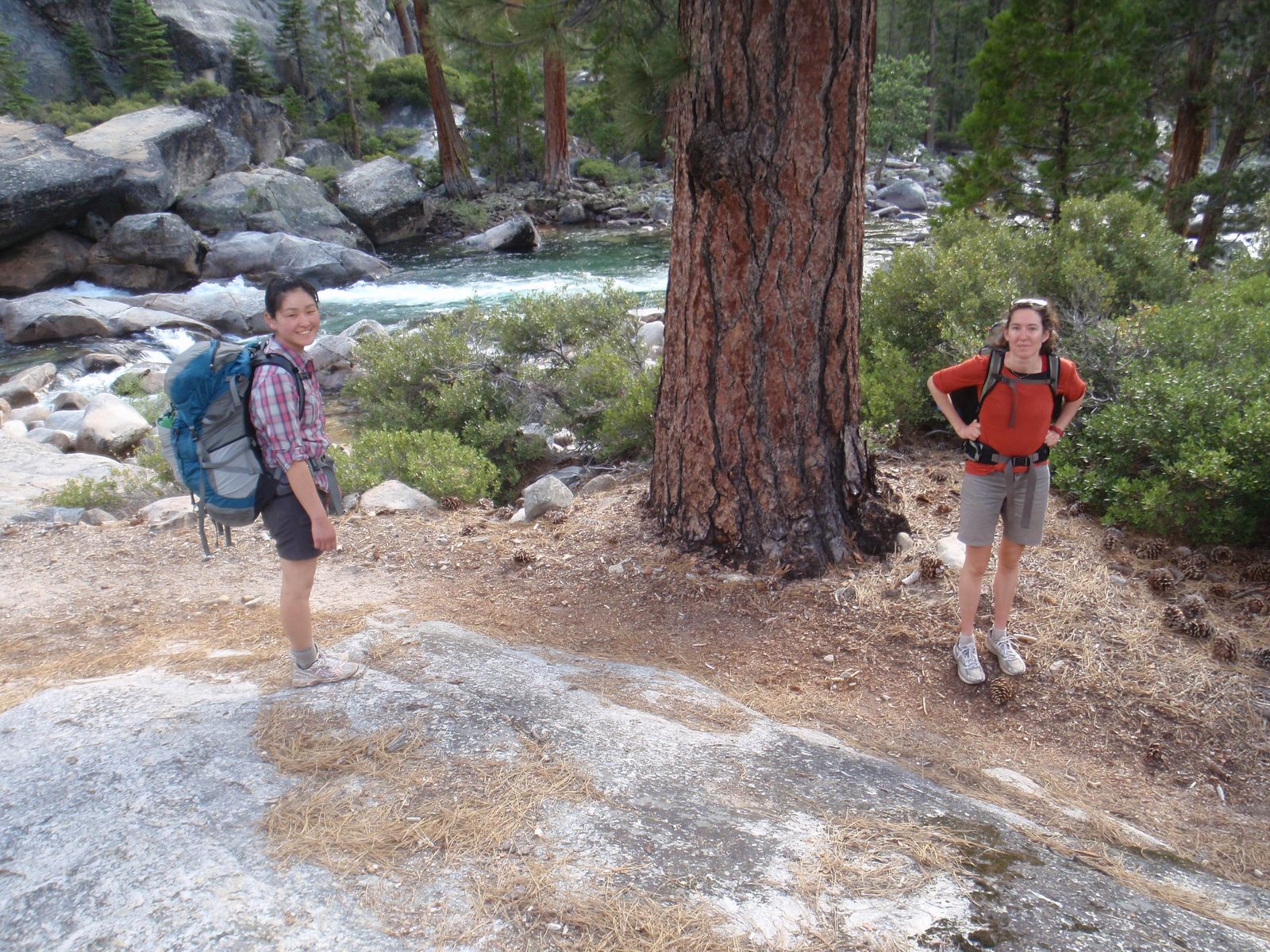 Following the mighty Tuolumne down canyon.