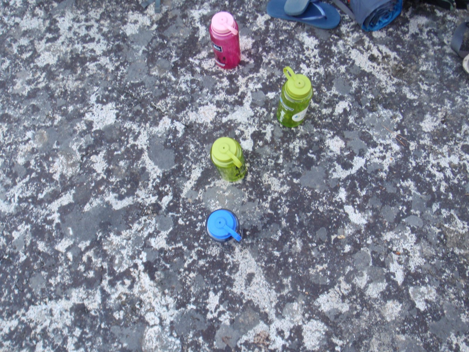 Everyone brought a different color Nalgene, except for Mel and me. We kept our straight by the...
