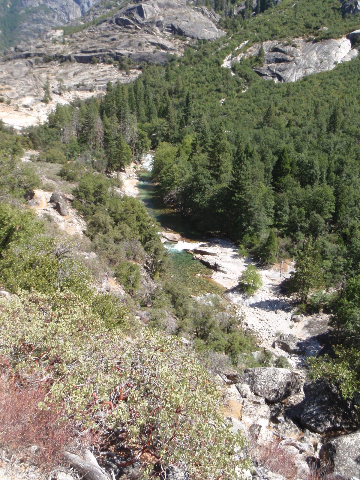 From our swimming hole, the trail gained some elevation again, but gave us great views of the river.