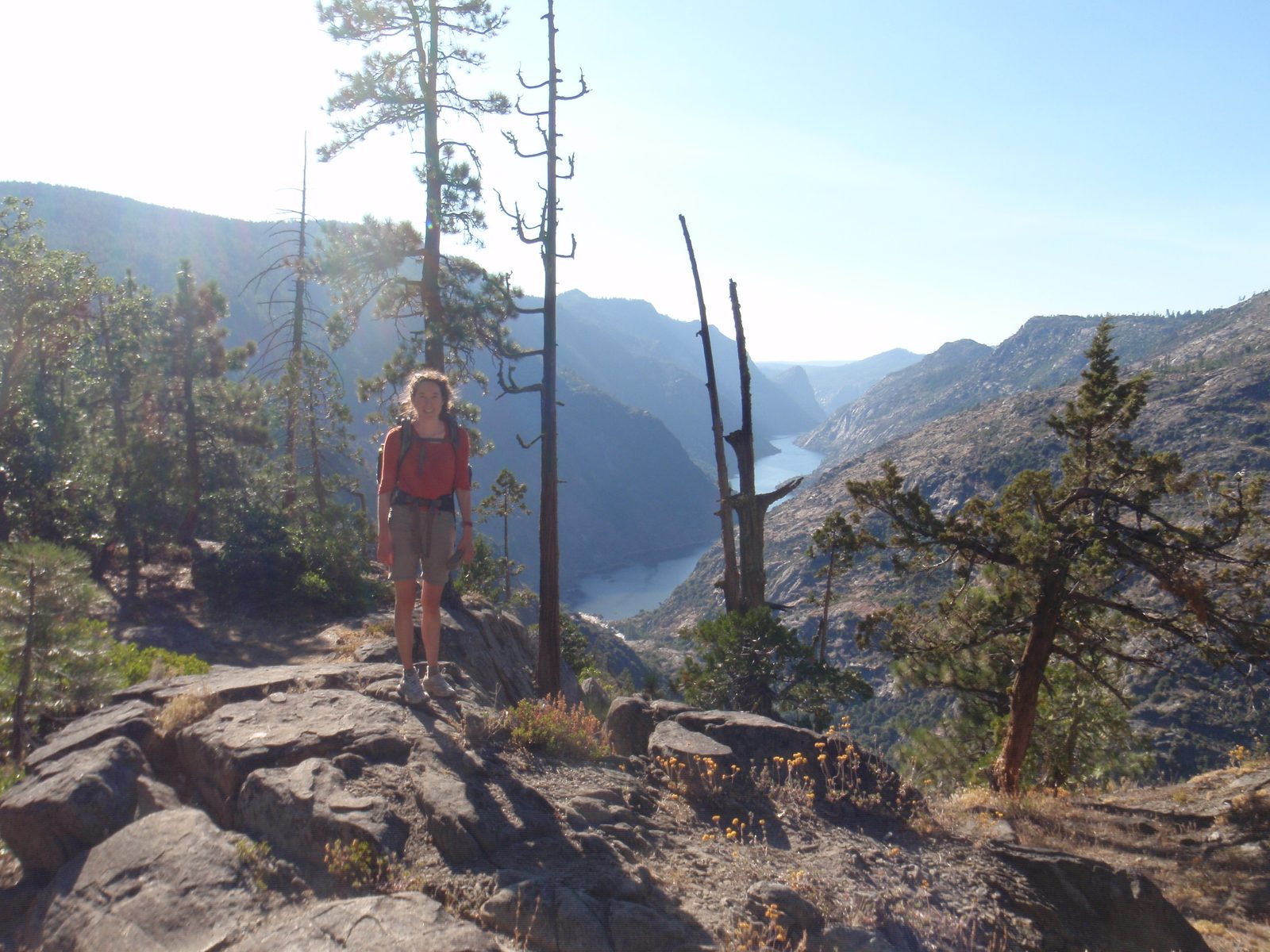 After a long, uphill slog, Hetch Hetchy comes into view.