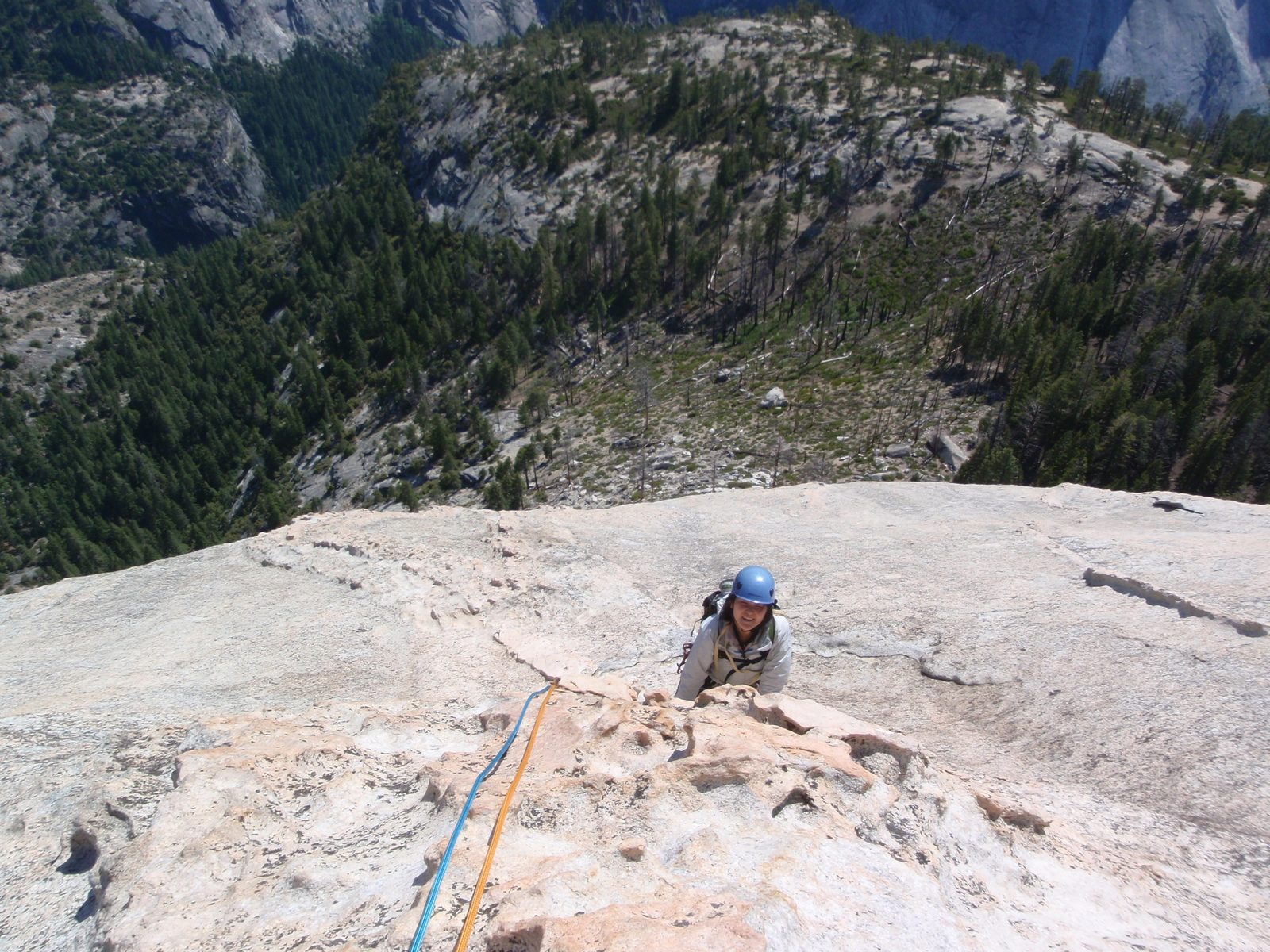 Monica, almost at the top of pitch 6.