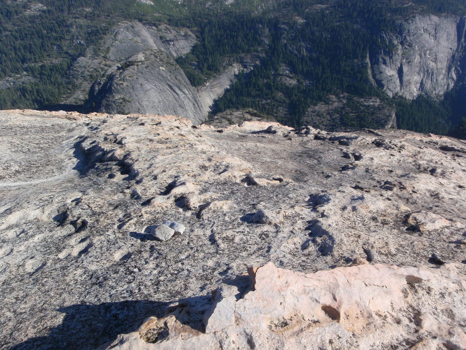 The way the granite was pitted and eroded in different places made me think of a martian or...