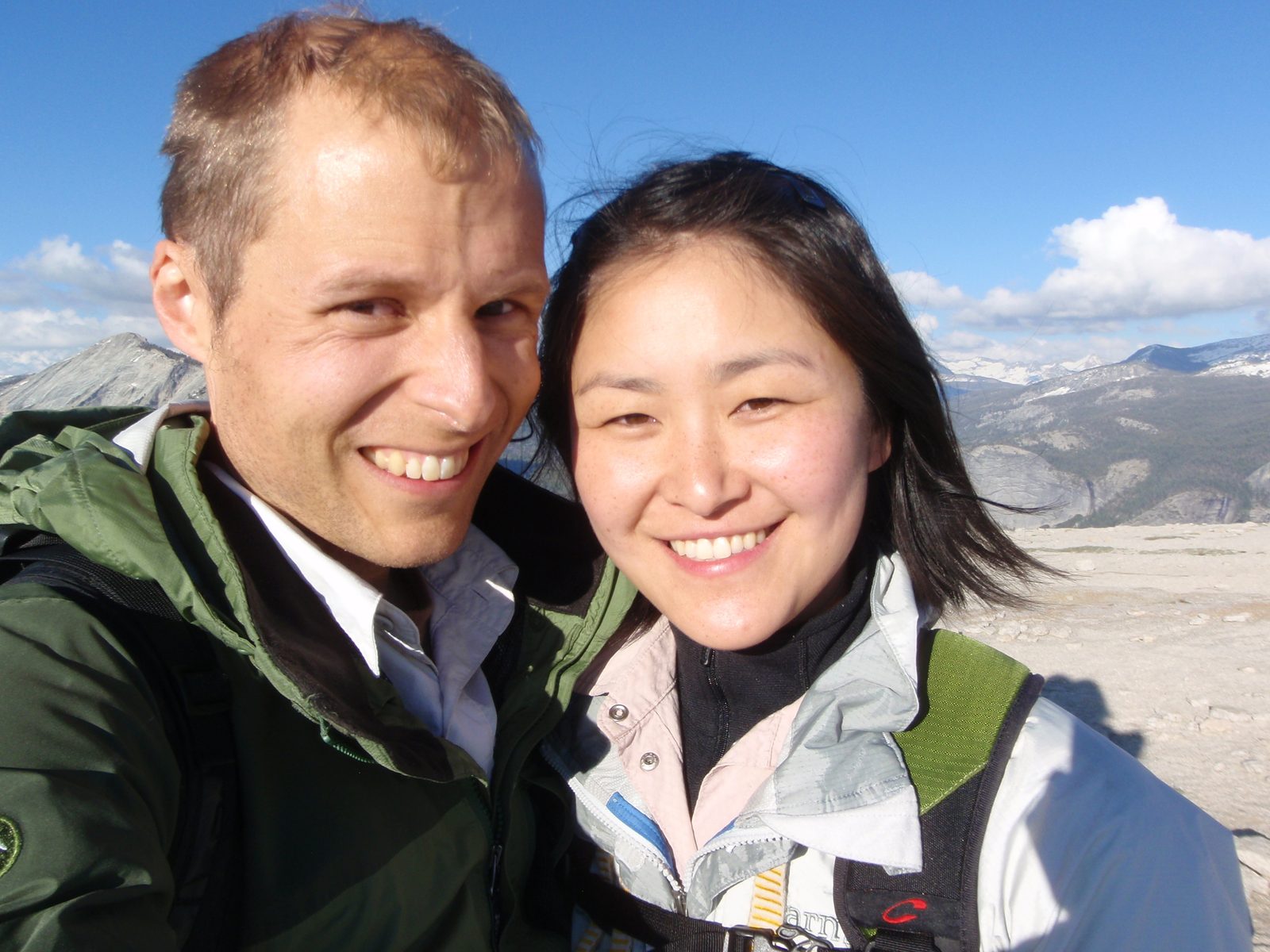 John and Monica on the summit of Half Dome. Because of our poky pace, we actually had the entire...