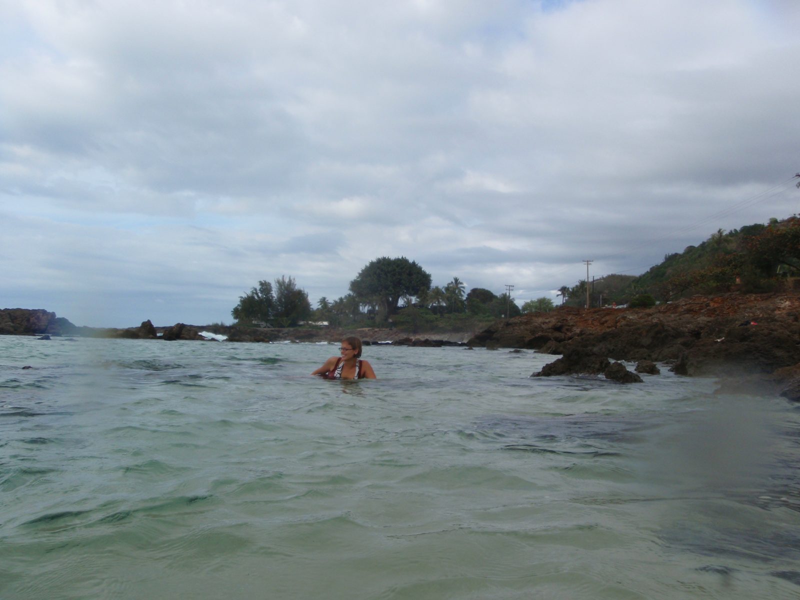 Lydia, lounging in Shark's Cove.