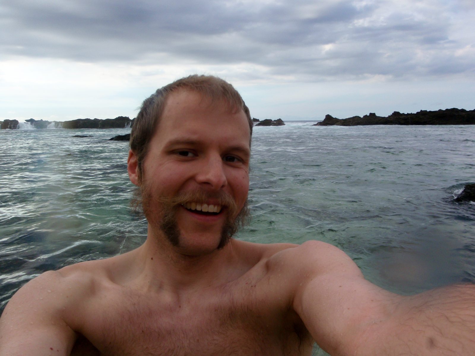 Splashing around in Shark's Cove.