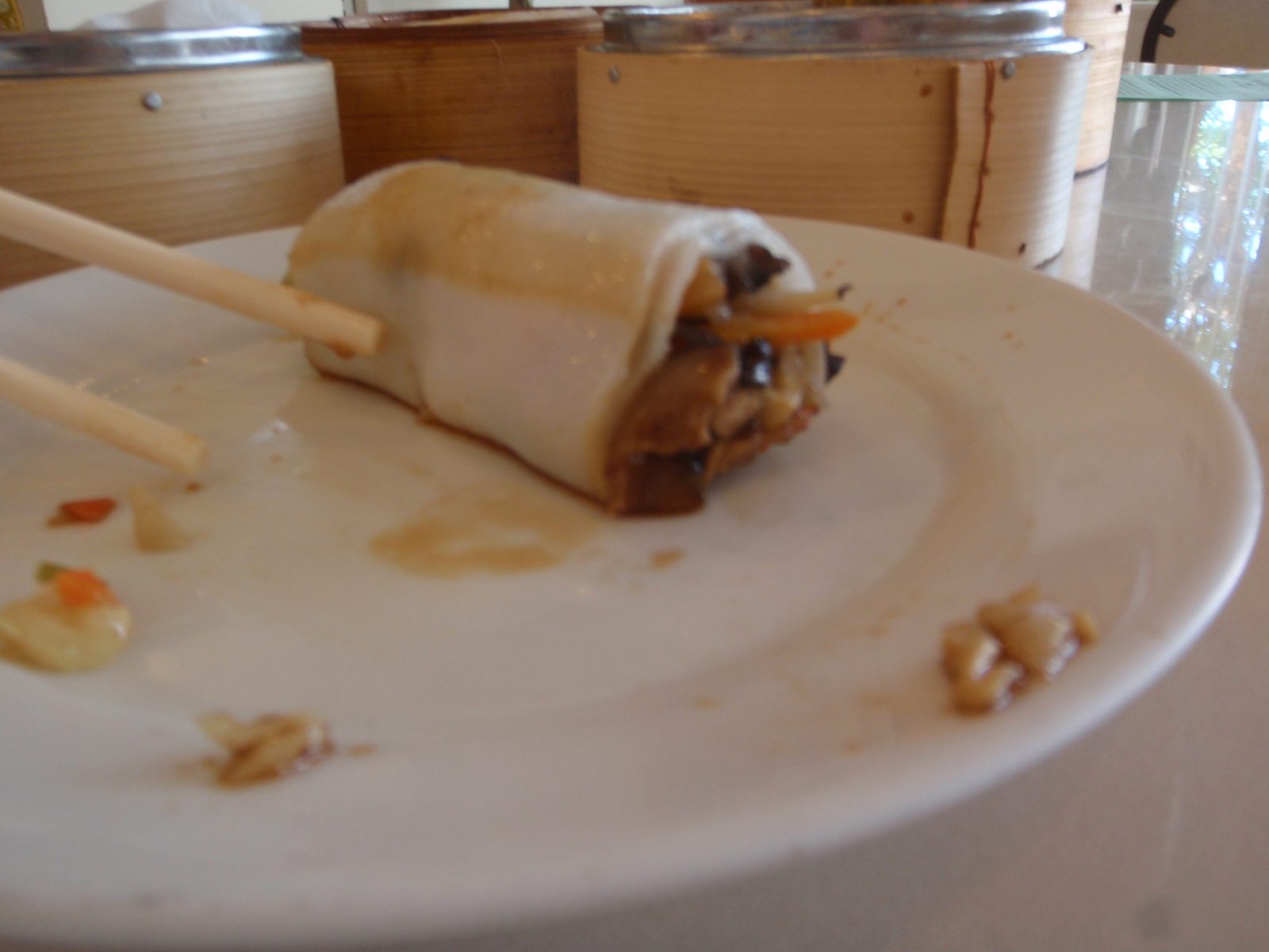 I forget the name of this dim sum, but I think it is vegetarian normally, but it was recommended...