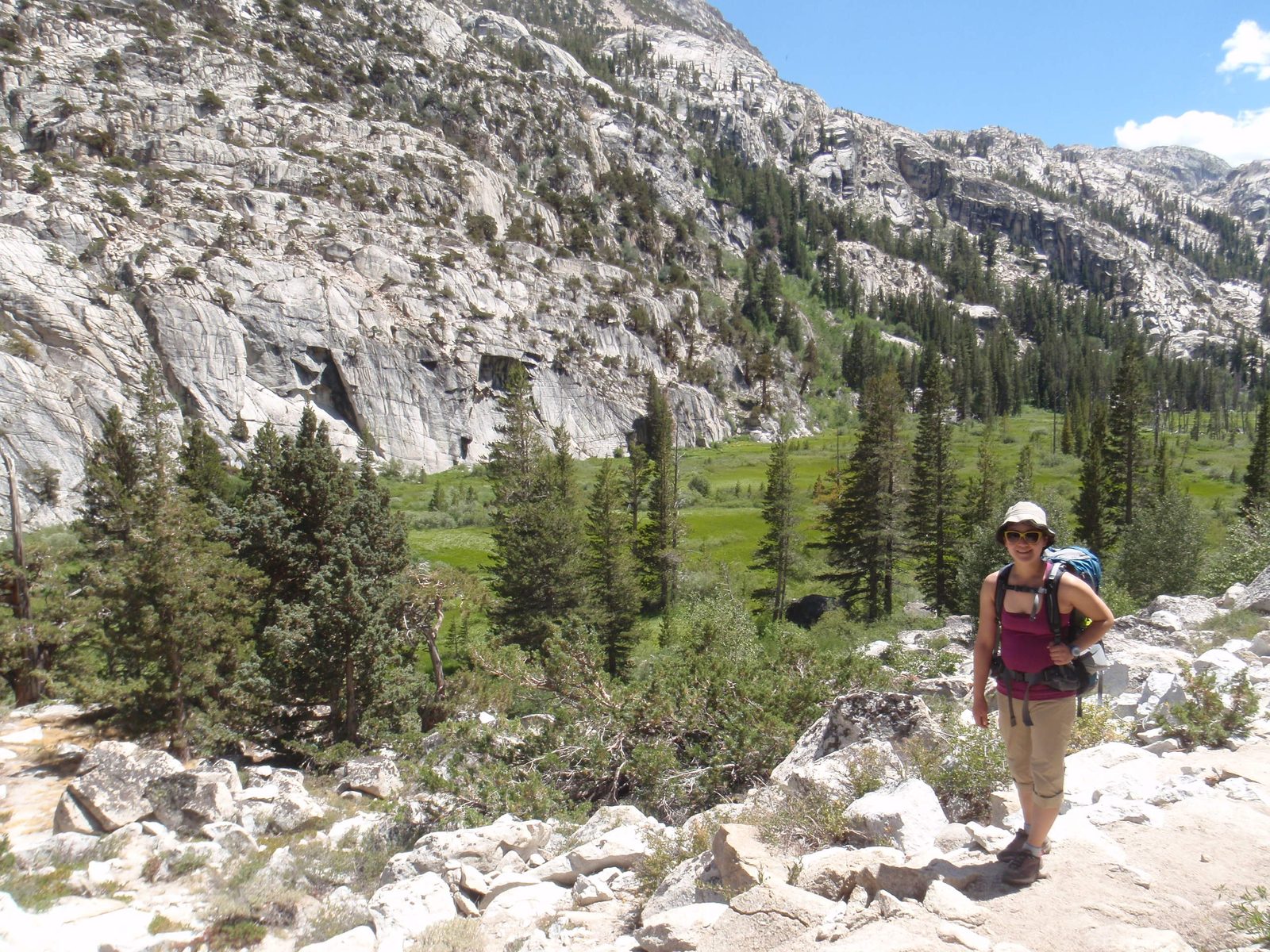 Monica and meadows above Barney Lake.