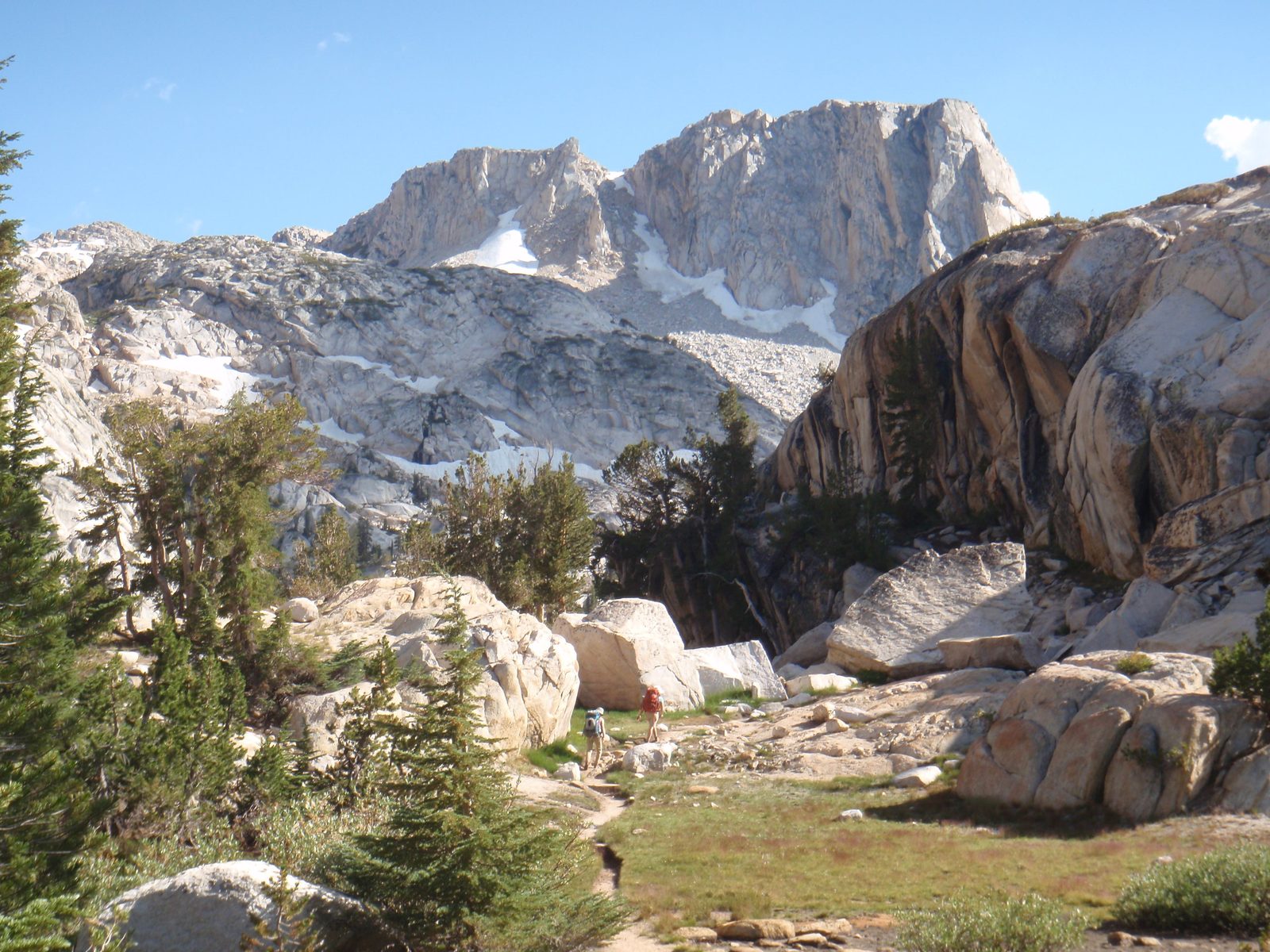Hikers starting to get a bit weary, with Slide Mountain in the distance. I think the far right...