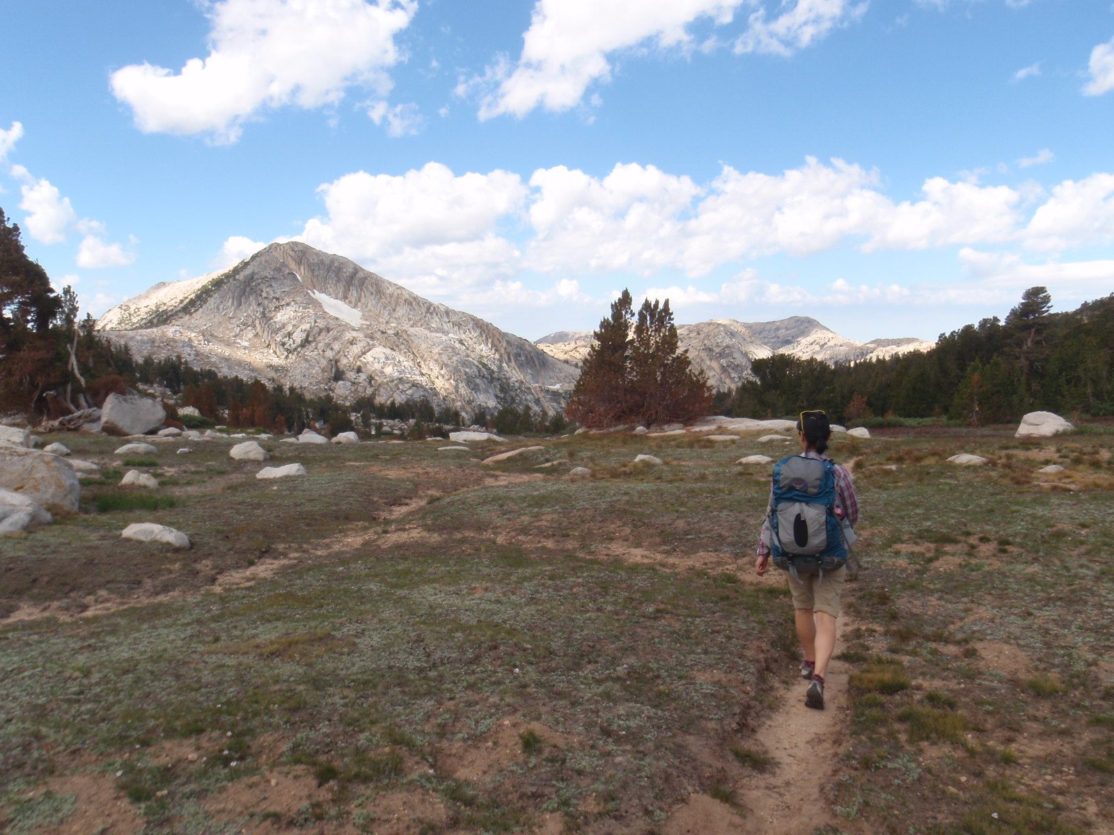 Headed into a wildflower-filled canyon in a remote corner of Yosemite.