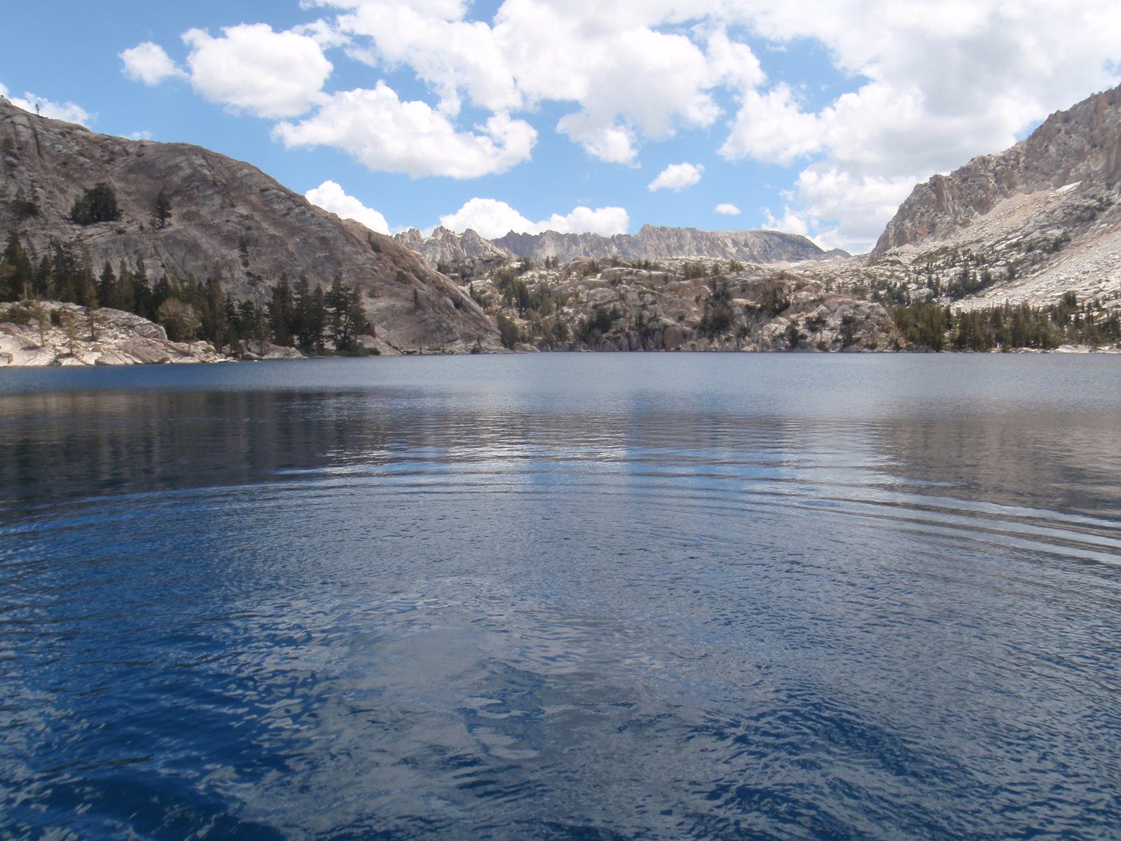 Peeler Lake with the Sawtooths in the distance.