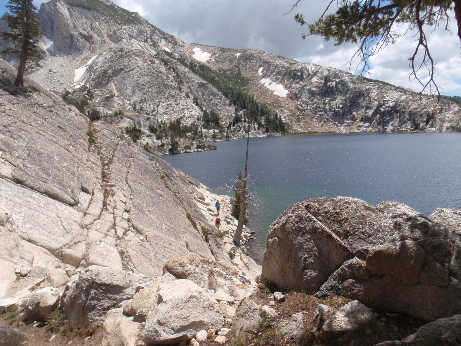 Hiking along the shore.