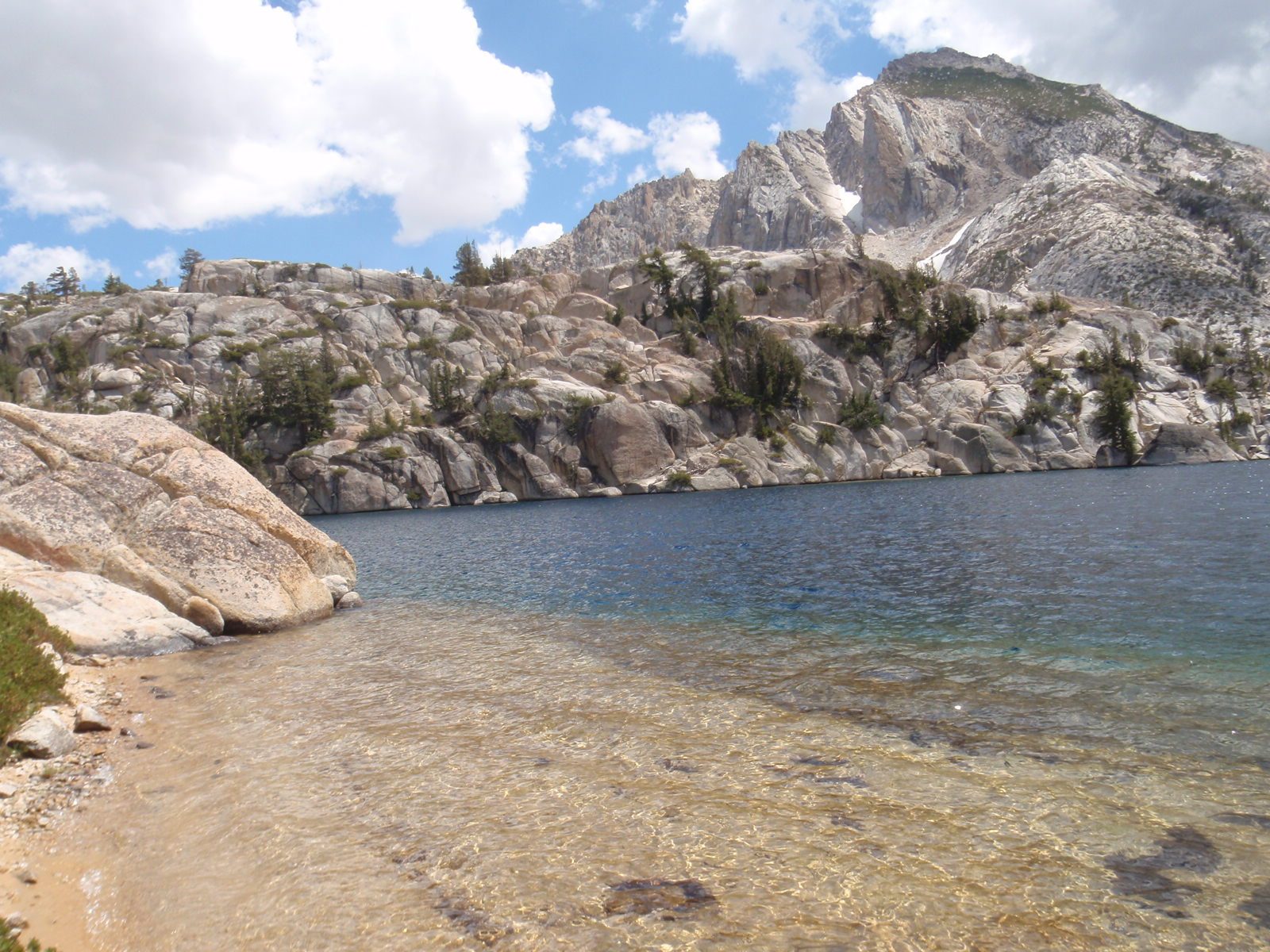Sandy cove along the lake.