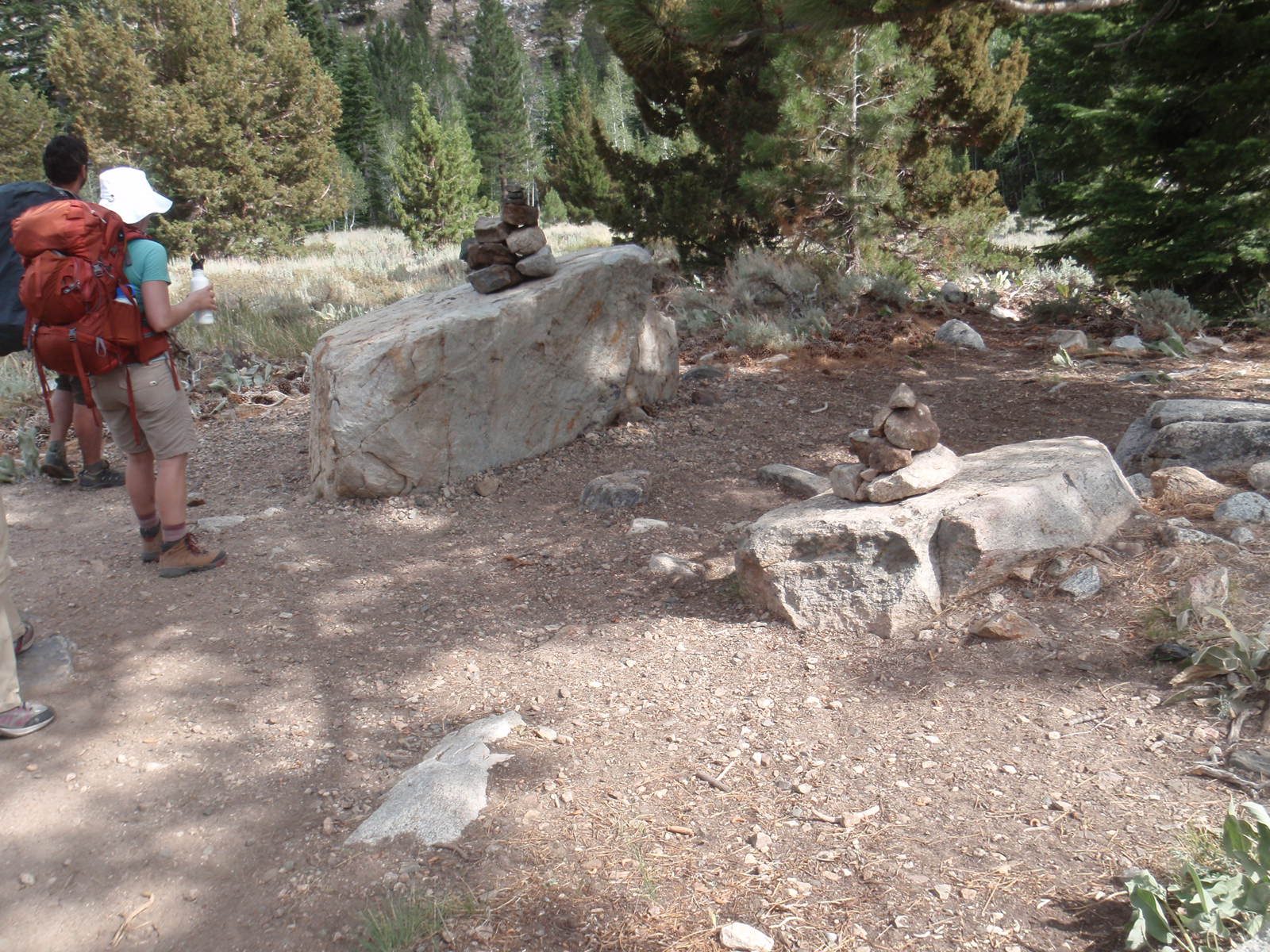 Stopping at the junction with the trail to Little Slide Canyon.