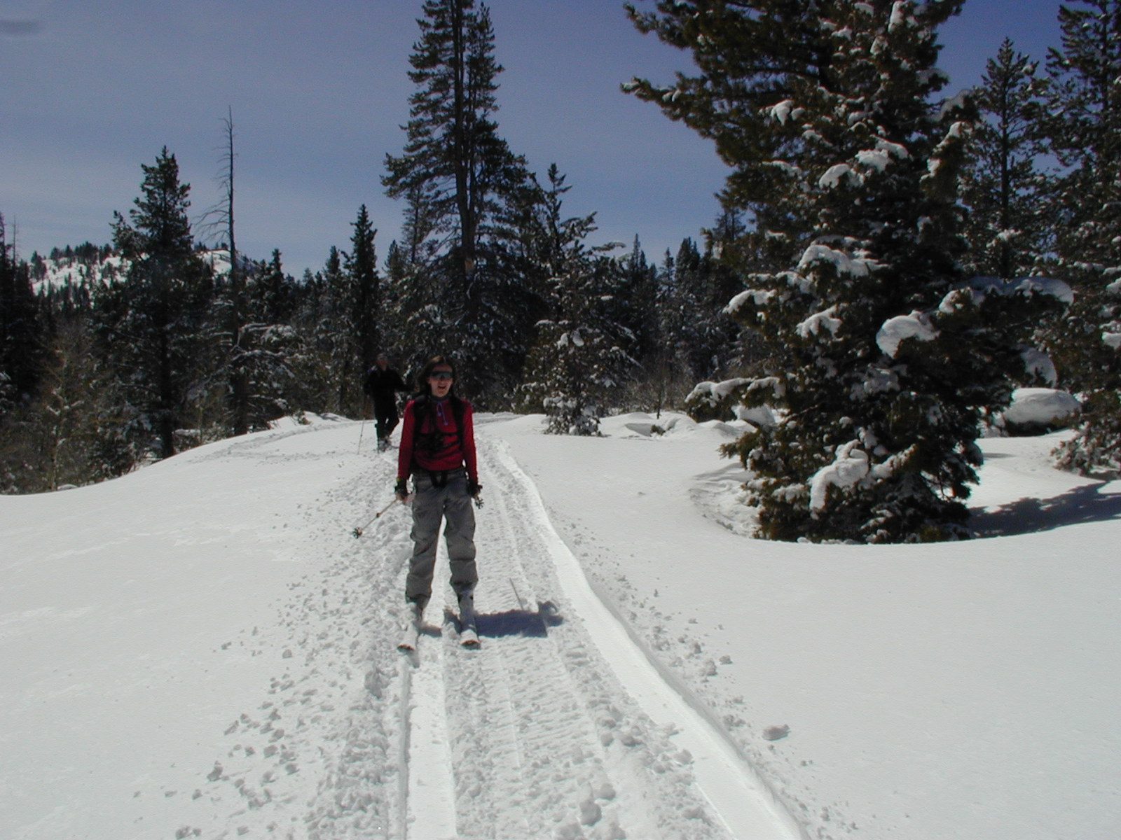 As much as we complain about snowmobilers, they do leave nice tracks to follow.