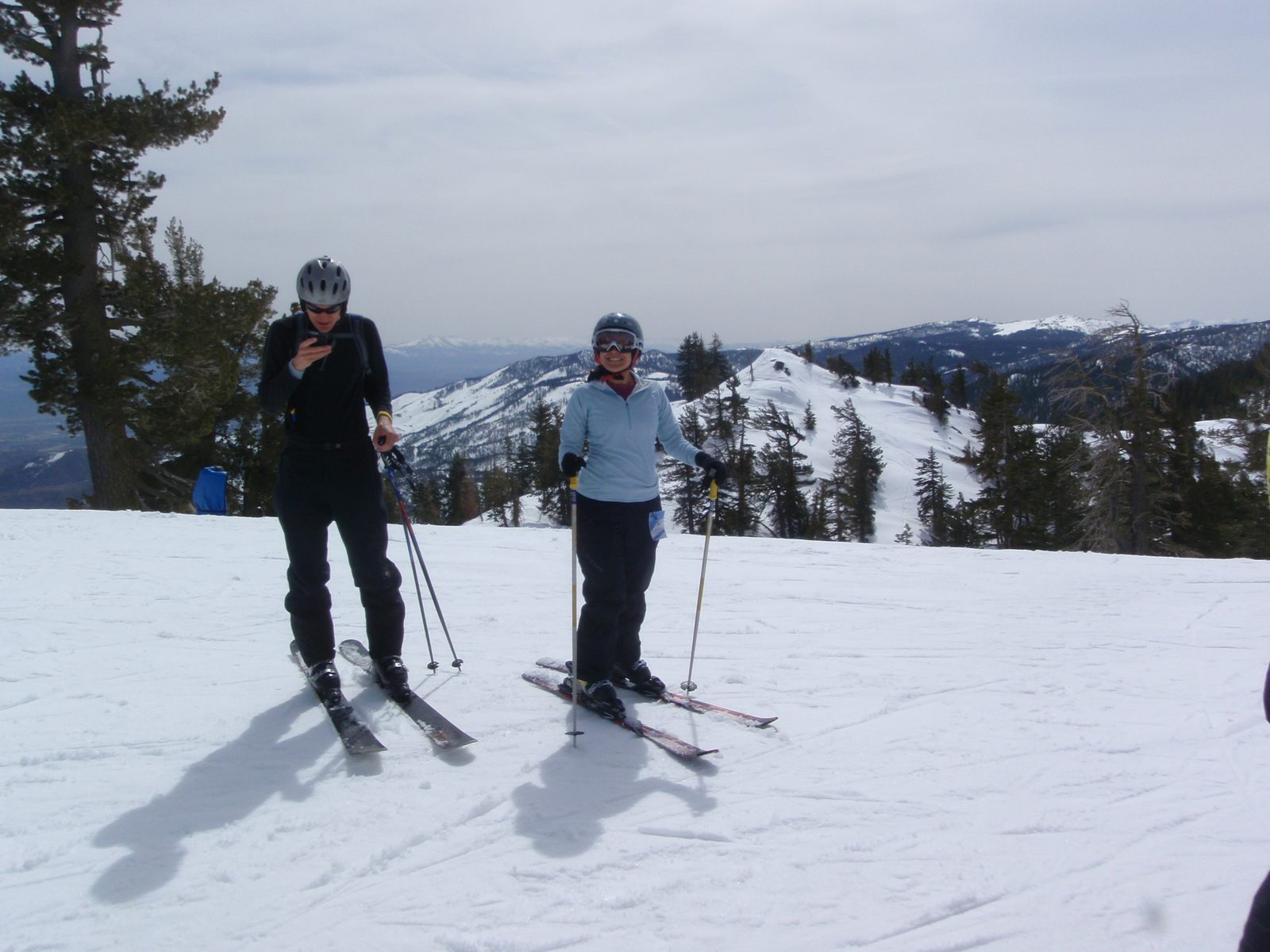 Matthew Drewes and Kim (Morris's wife) at Diamond Peak on Saturday.